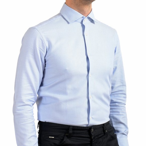 Hugo Boss Men's "Gordon" Regular Fit Geometric Print Long Sleeve Dress Shirt - Picture 5 of 9